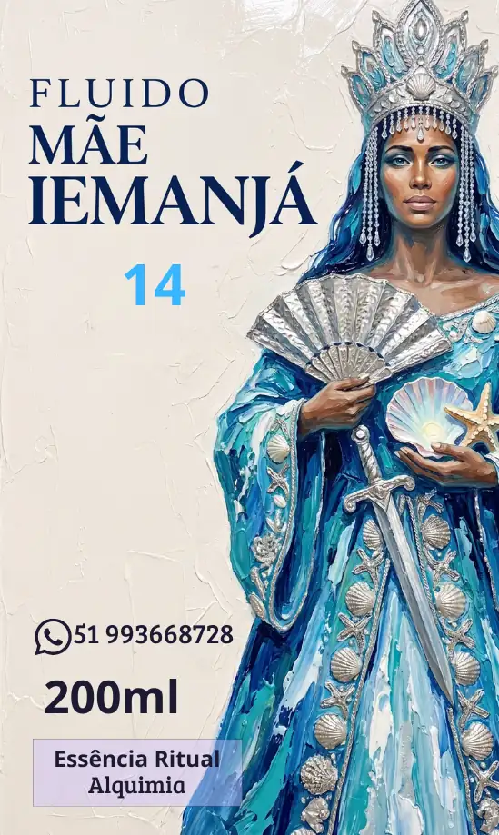 Rótulo do Fluido Mãe Iemanjá, 200ml — Essência Ritual